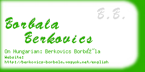 borbala berkovics business card